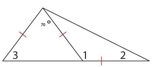 Find the measure of each numbered angle. angle 1 is angle 2 is angle 3 is-example-1