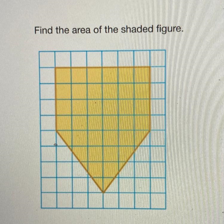 Find the area of the shaded figure.-example-1