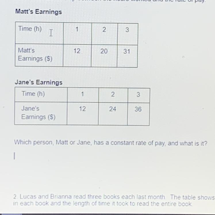 Who has a constant rate of pay-example-1