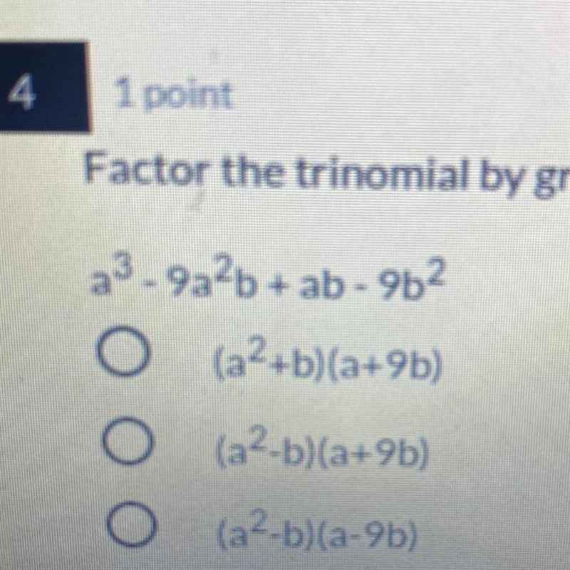 A3-9a2b + ab - 9b2 Can someone help please-example-1