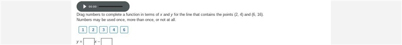 Drag numbers to complete a function in terms of x and y for the line that contains-example-1