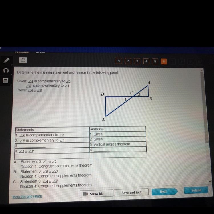 Please help I never understood this a lot, Determine the missing statement and reason-example-1