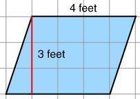 What is the area of the parallelogram if each square is 1 square foot? a. 12 ft ³ b-example-1