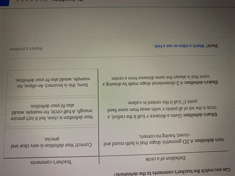 Can you match the teachers comments to the definitions?-example-1