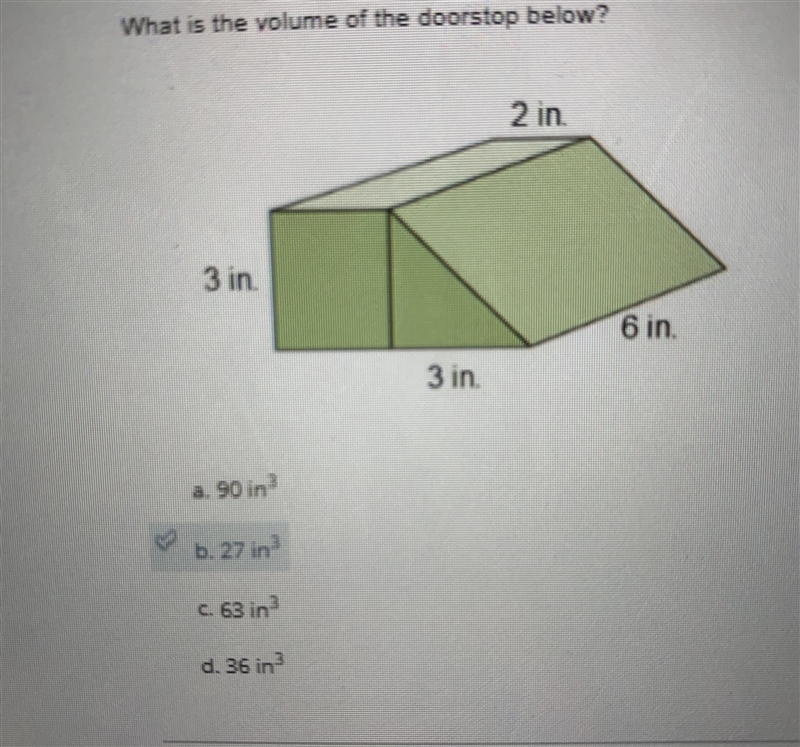 What is the volume of the doorstop below?-example-1