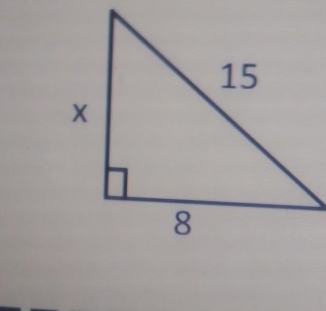 Find the missing side length in the right triangle. ​-example-1