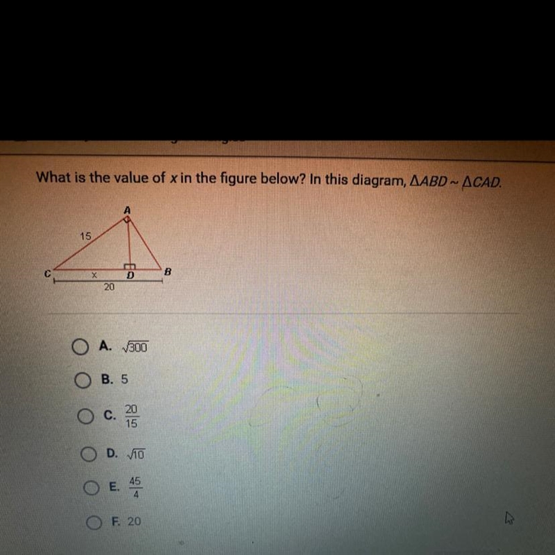 What is the value of X in the figure below? In this diagram.-example-1