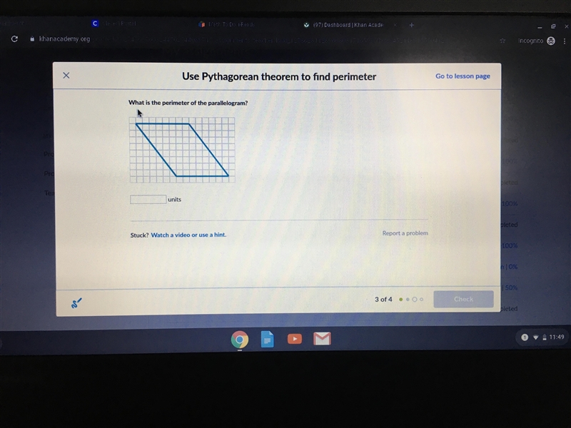 What is the perimeter of the parallelogram?-example-1