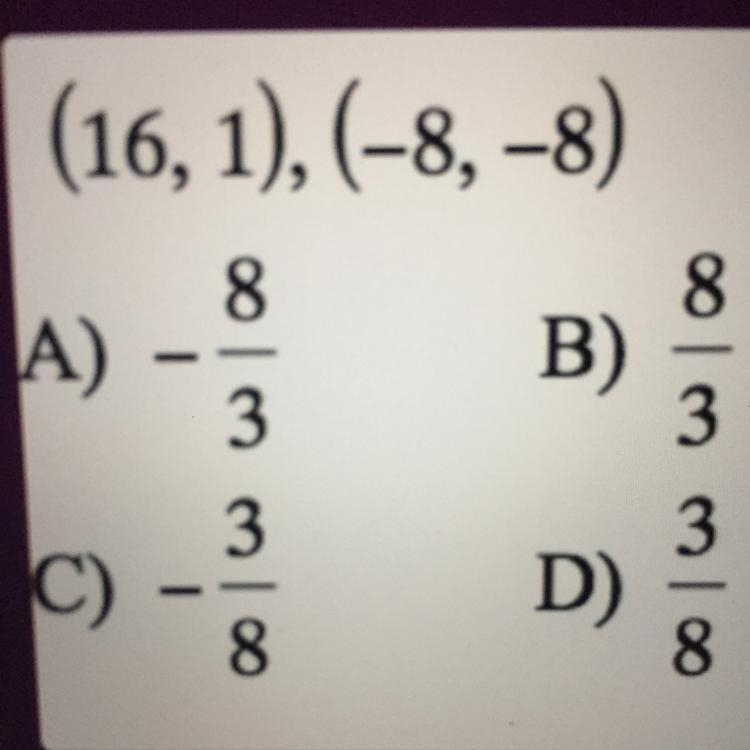 Find the slope of the line though each pair of points-example-1