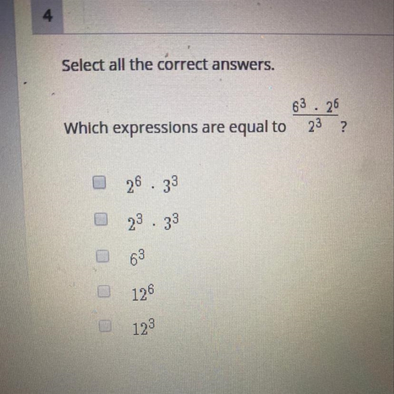 What expressions are equal to the problem?-example-1