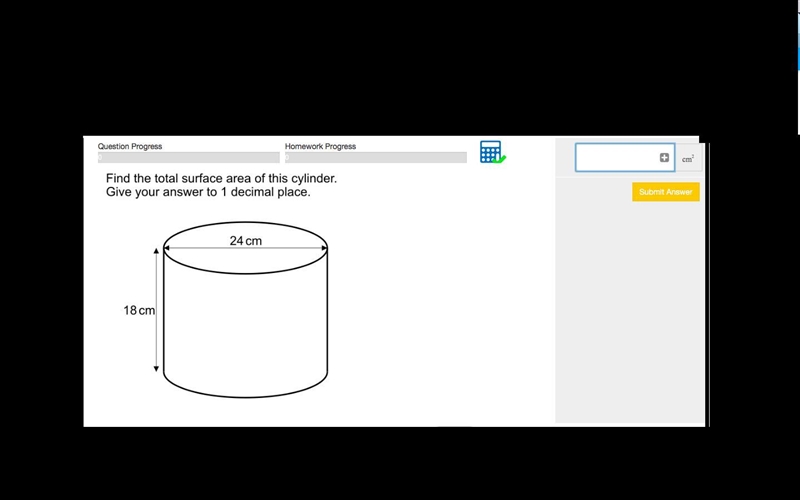 Find the total surface area of this cylinder. Give your answer to one decimal place-example-1