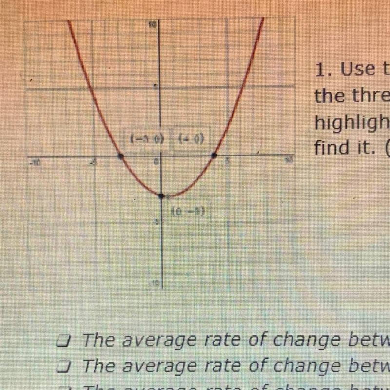 Use the graph to determine which one of the three statements is a lie. 1) The average-example-1