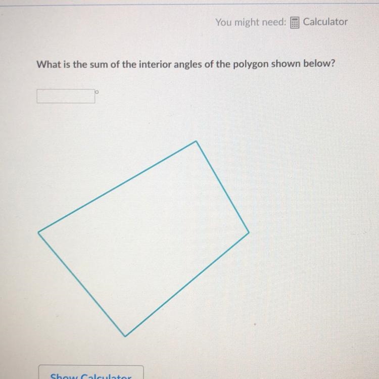 What is the sum of the interior angles of the polygon shown below?-example-1