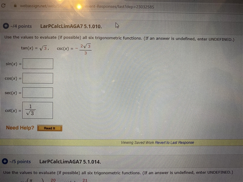 How do I solve these trigonometric functions?-example-1