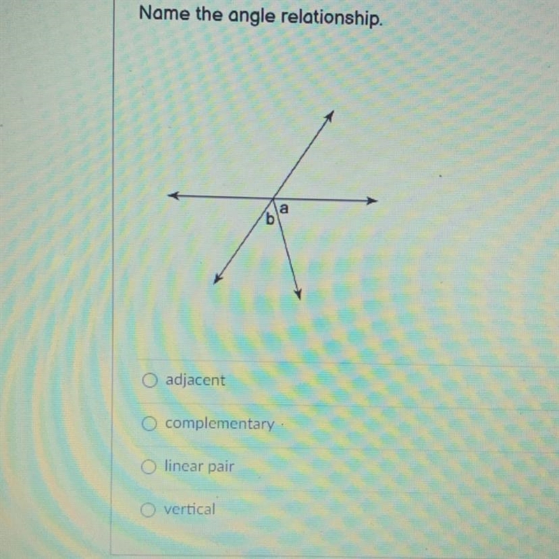 Name the angle relationship. please help-example-1