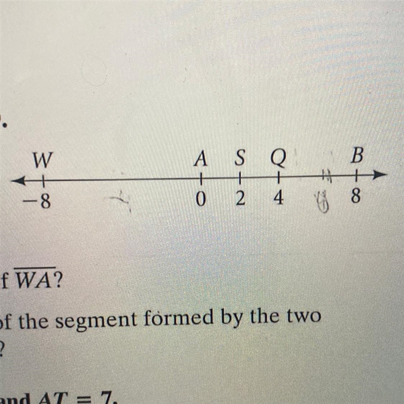 GEOMETRY HELP!! What is the coordinate of the midpoint of segment QB?-example-1