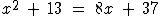 Select the correct answer. What are the solutions to this quadratic equation? A)x-example-1