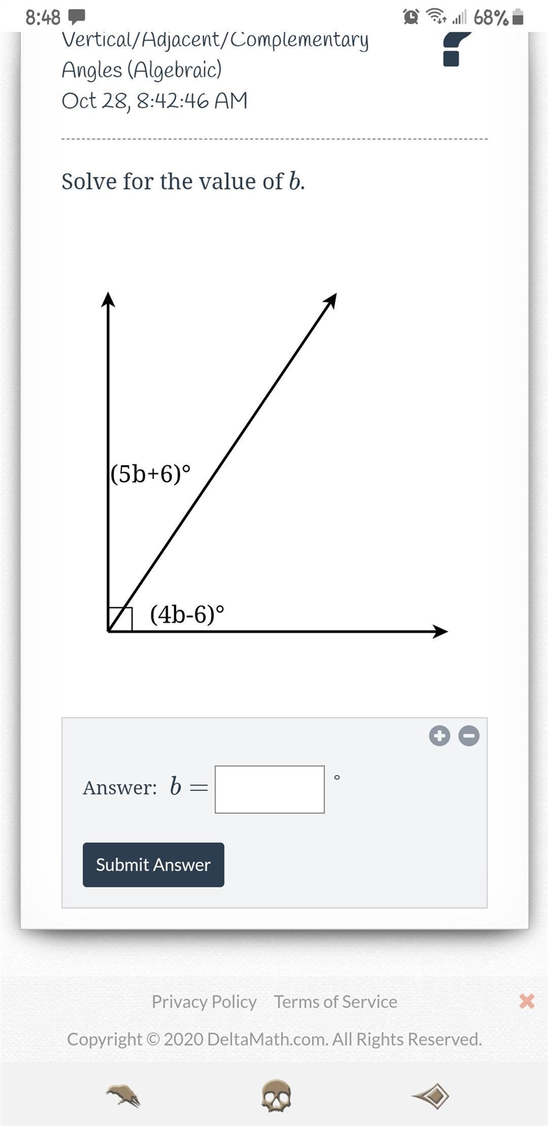 (5b+6)° (4b-6)° answer B=-example-1