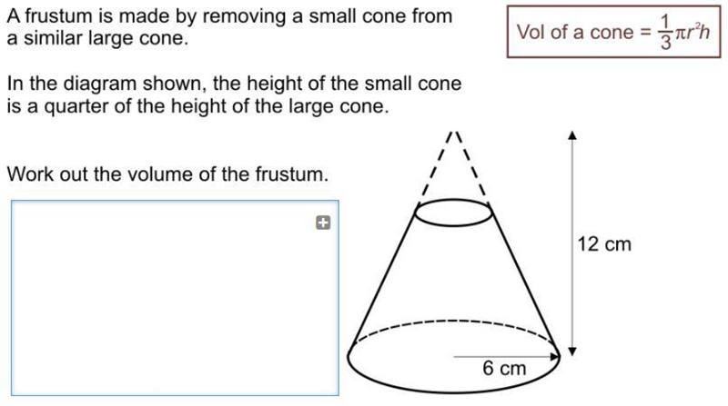 What is the volume of this frustum?-example-1