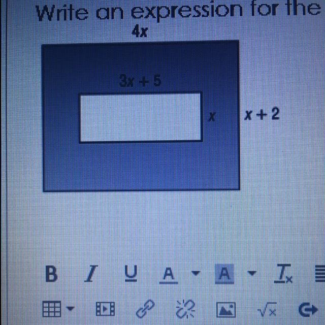 Write an expression for the shaded area-example-1