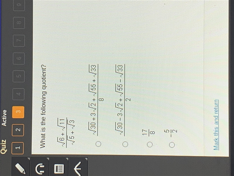 Help please? what is the following quotient?-example-1