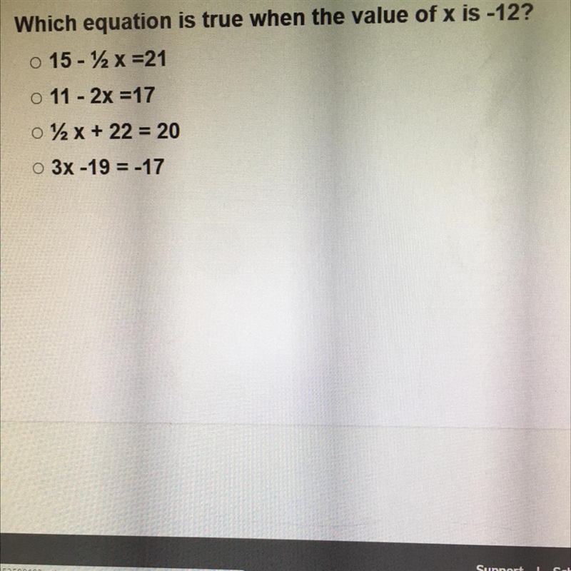 Which equation is true when the value of x is -12?-example-1