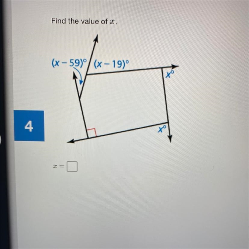 Find the value of x. Please help!!!!! Please please help!!!!!!!!!-example-1