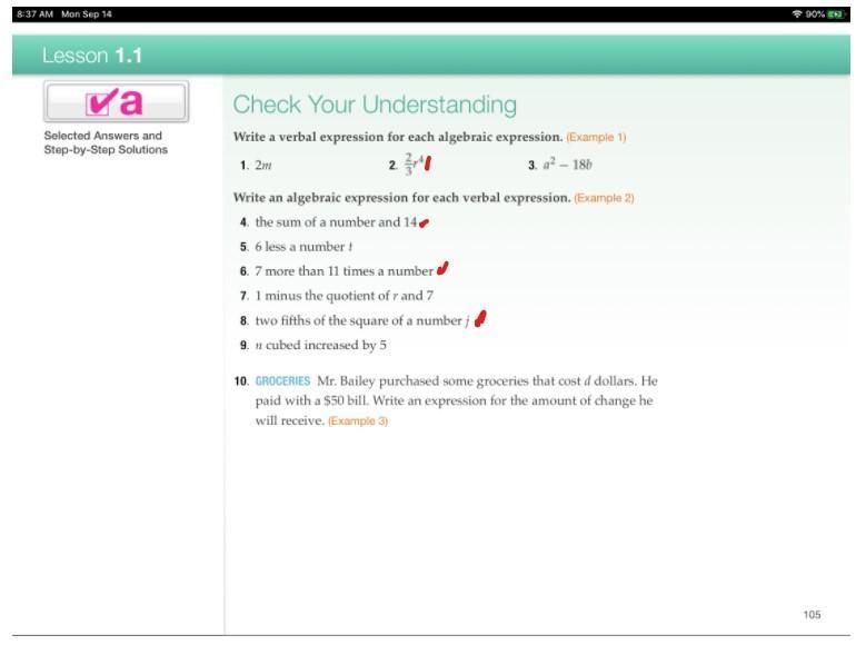 Help me do the ones marked in red.-example-2