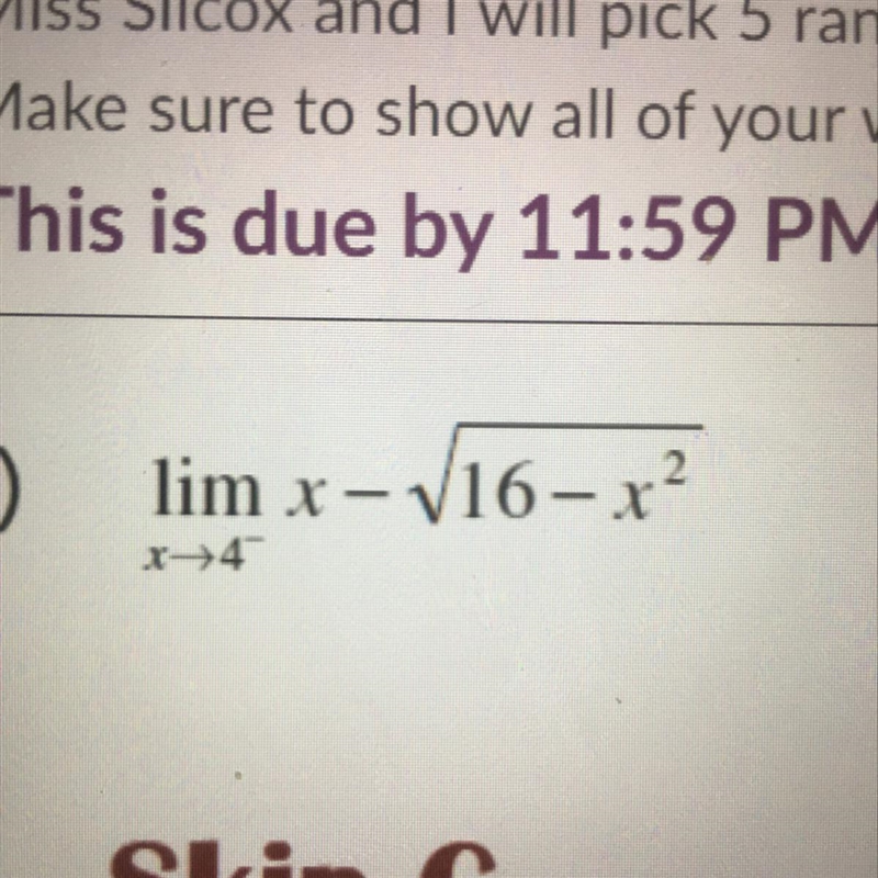 Lim x-V16-12 D x4 Plz help-example-1