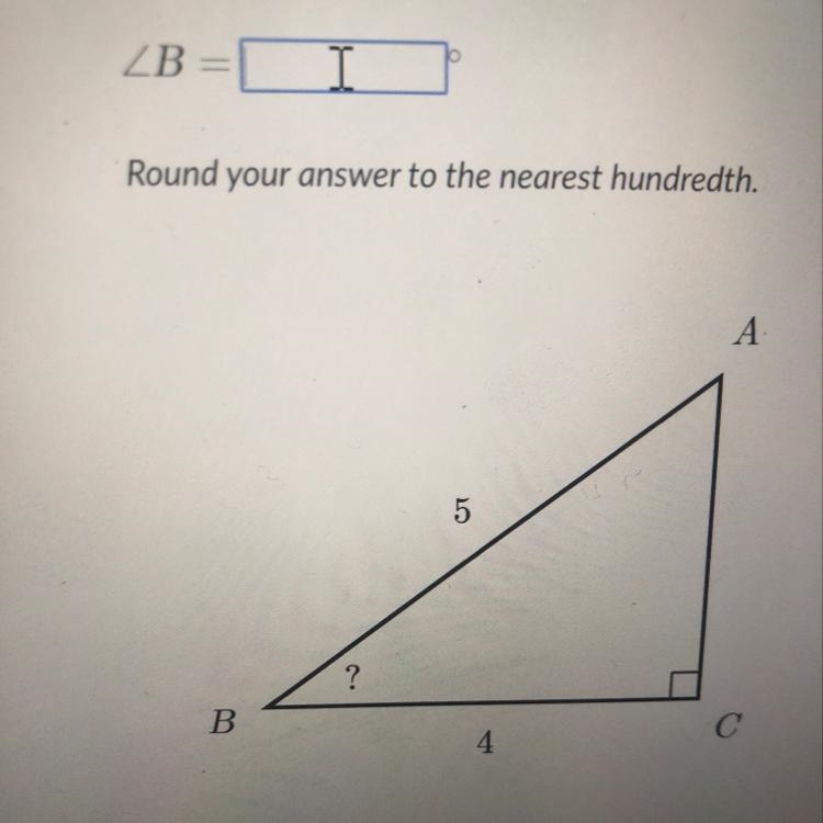 ZB= I Round your answer to the nearest hundredth. A 5 ? B-example-1