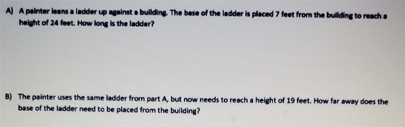 Part A )a painter leans a ladder up against a building. The base of the ladder is-example-1