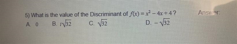 What is the value of this discriminant?-example-1