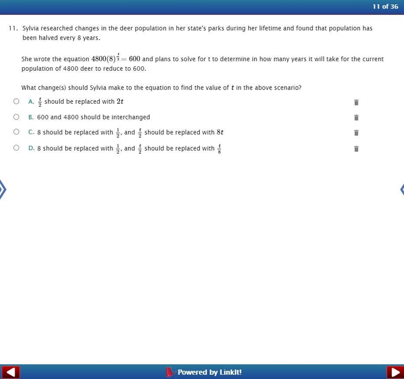 What change(s) should Sylvia make to the equation to find the value of t in the above-example-1