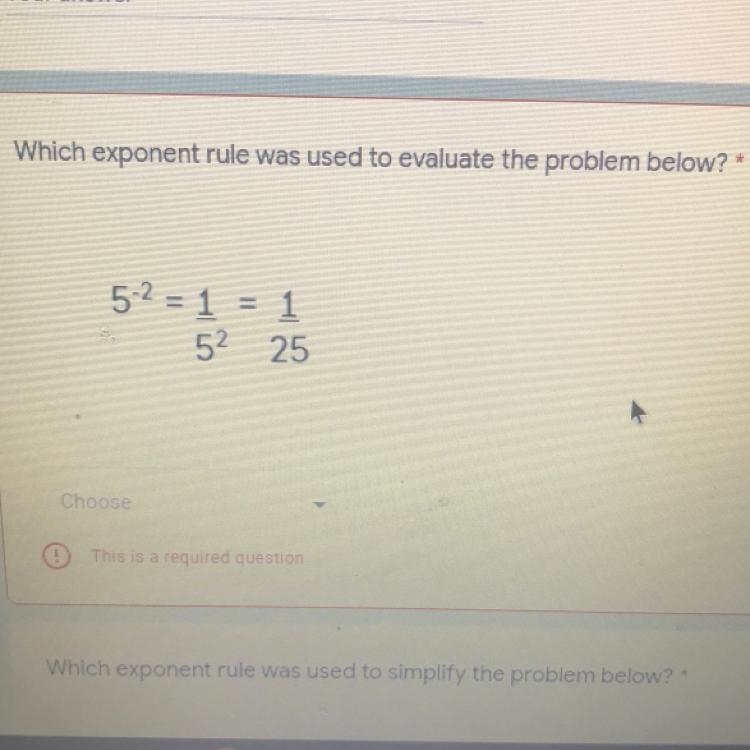 A. Power of a product rule B. Product rule C. Negative exponent rule D. Power of power-example-1