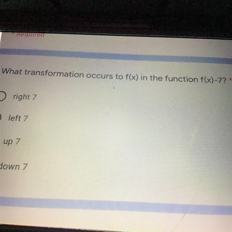 What transformation occurs to f(x) in the function f(x)-7-example-1