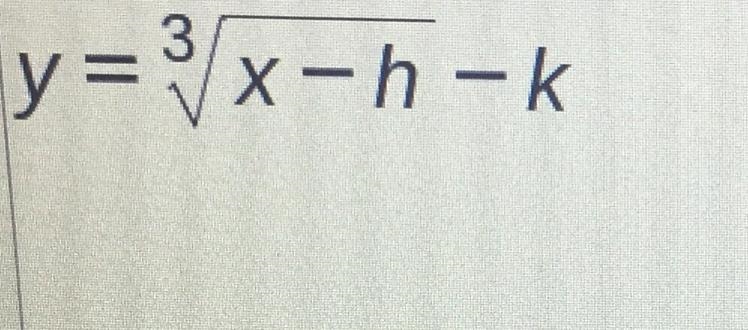 Replace the values of h and k to create the equation of the transformed function.-example-1