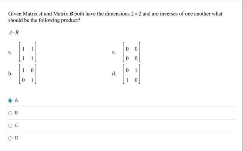 Please help! Correct answer only, please! Given matrix A and B both have dimensions-example-1