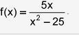 Show all work to identify the asymptotes and zero of the function f(x)=5x (over) x-example-1