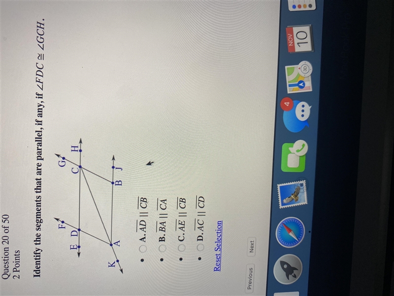 Identify the segments that are parallel.-example-1