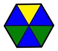 If a point is randomly chosen on the regular hexagon shown, what is the probability-example-1