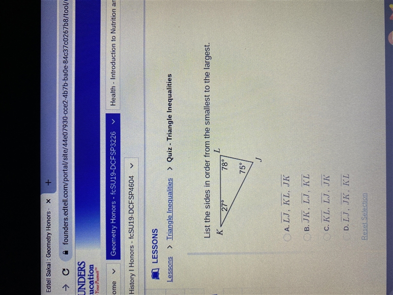 List the sides in order from the smallest to the largest-example-1