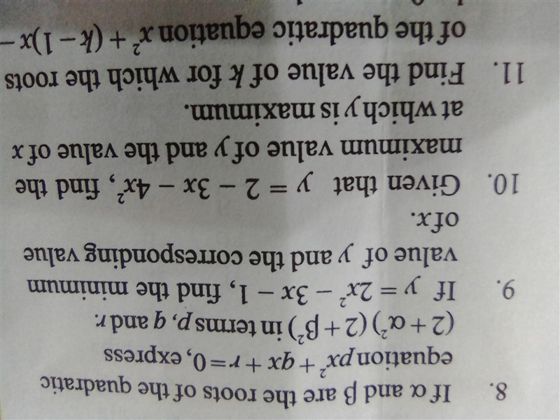 Hi. I need help with these See image for question Answer no 8 ,9 and 10-example-1