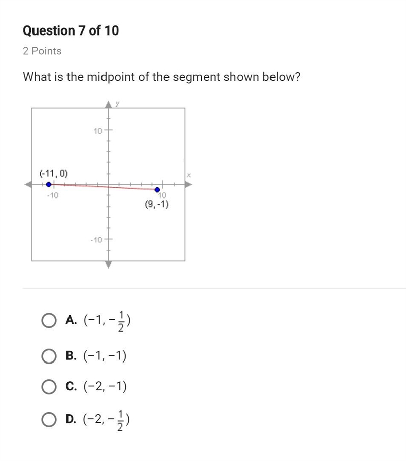 What is the midpoint of the segment shown below-example-1