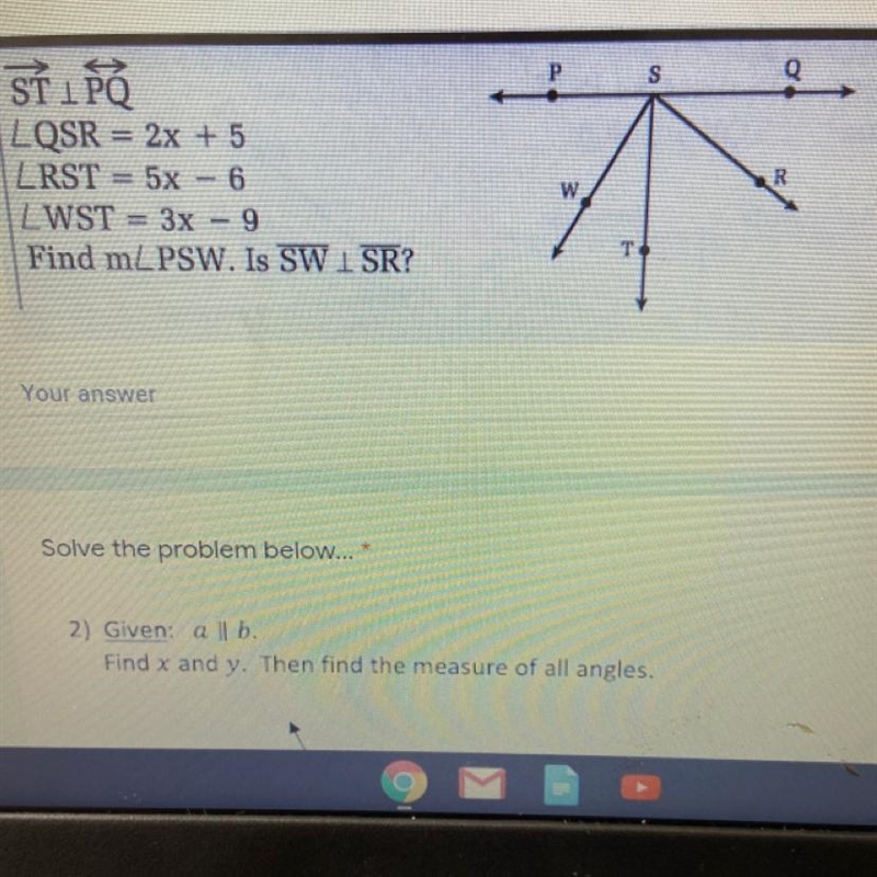 Help? Find angle psw-example-1