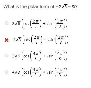 What is the polar form of Negative 2 StartRoot 3 EndRoot minus 6 i?-example-1