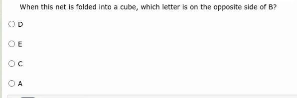 When this net is folded into a cube, which letter is on the opposite side of B? I-example-2