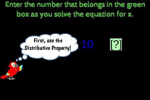 What is the answer to 2(5x+4)=8-example-1