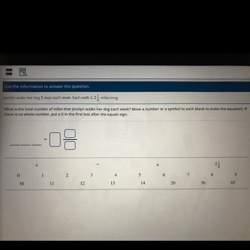 PLEASE HELP ASAP. what is the total number of miles that jocelyn walks her dog each-example-1