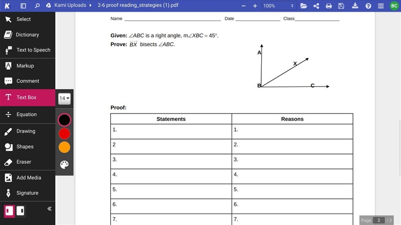 Please help me ASAP with my homework! High school Geometry. Geometric proofs. Warning-example-2