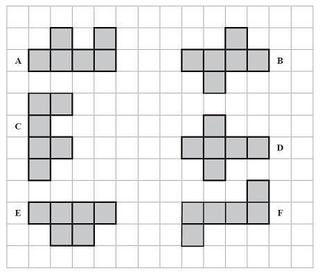 YEAR 9 MATHS PLEASE QUICKLY HELP THIS WONT TAKE LONG Here are six shapes made from-example-1